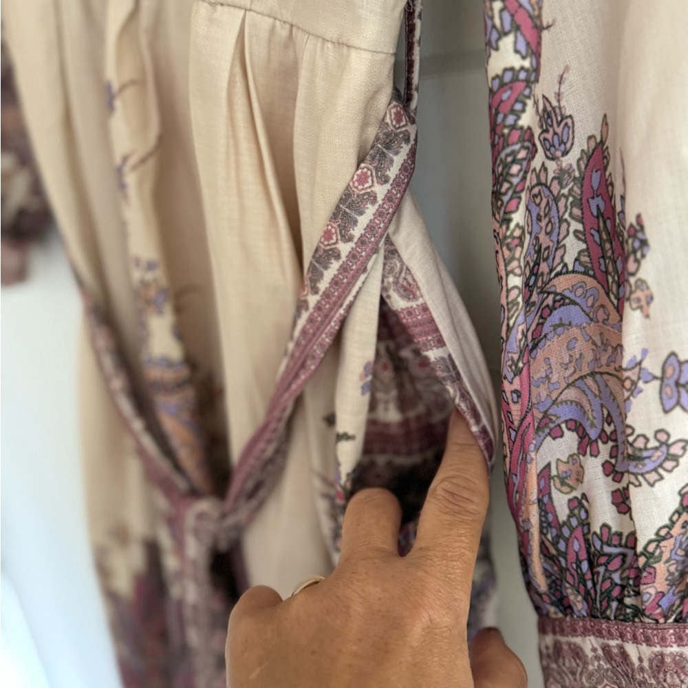Lena Pink and Cream Paisley Dress - Picture 6 of 11